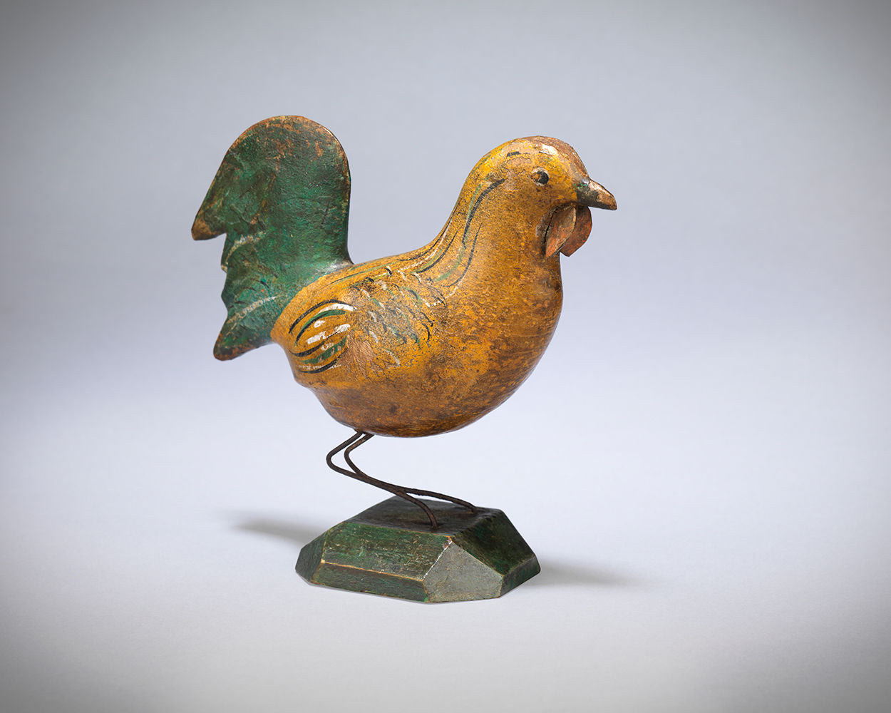 An Unusual Pair of Polychrome Chickens