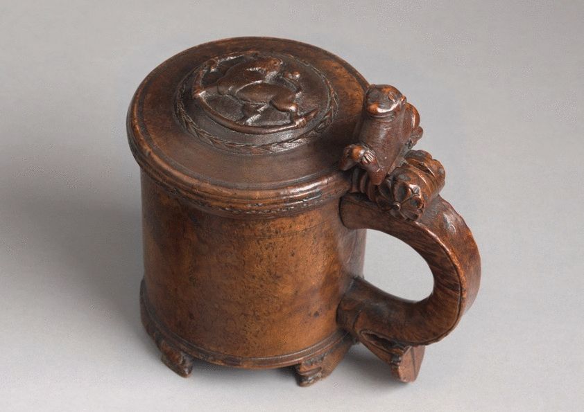 Finely Carved Ceremonial Lion Tankard
