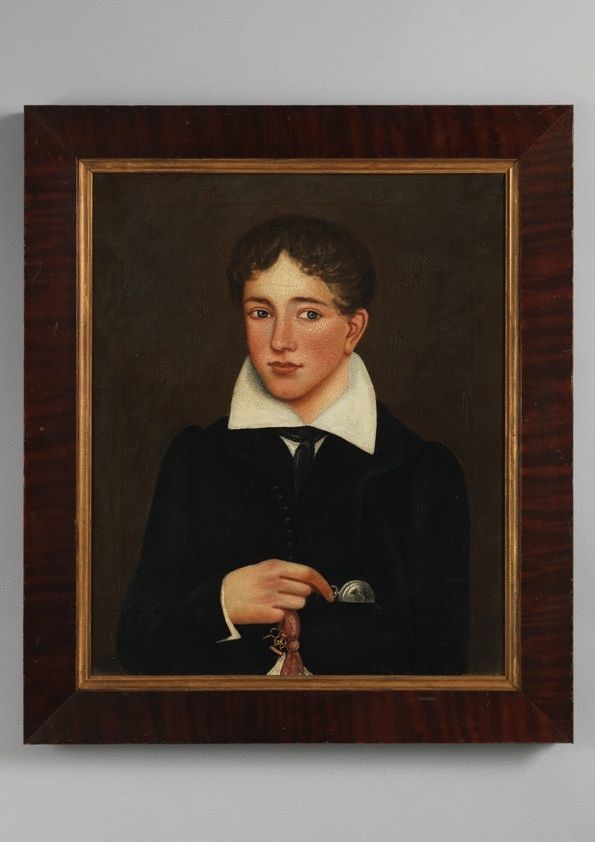 Folk Art Portrait of A Young Boy