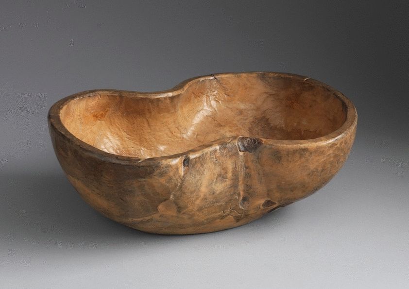 Natural Form Dug Out Root Wood Bowl