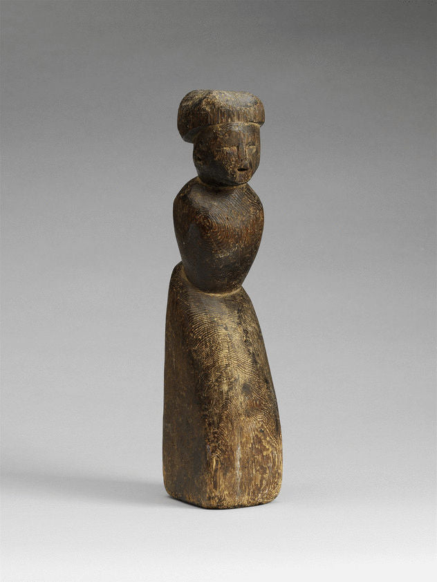 Primitive Sculpture of a Standing Lady