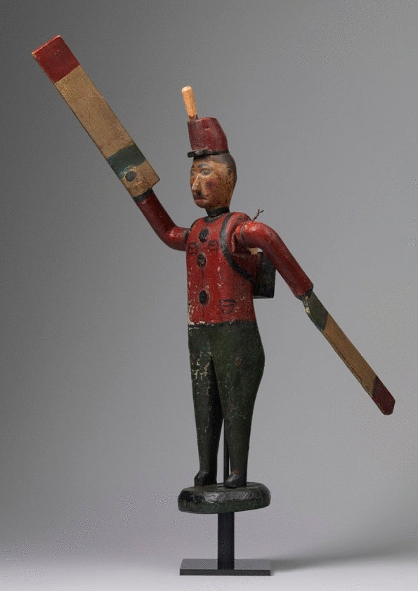 Large Primitive Soldier Form Folk Art Whirligig – Robert Young Antiques