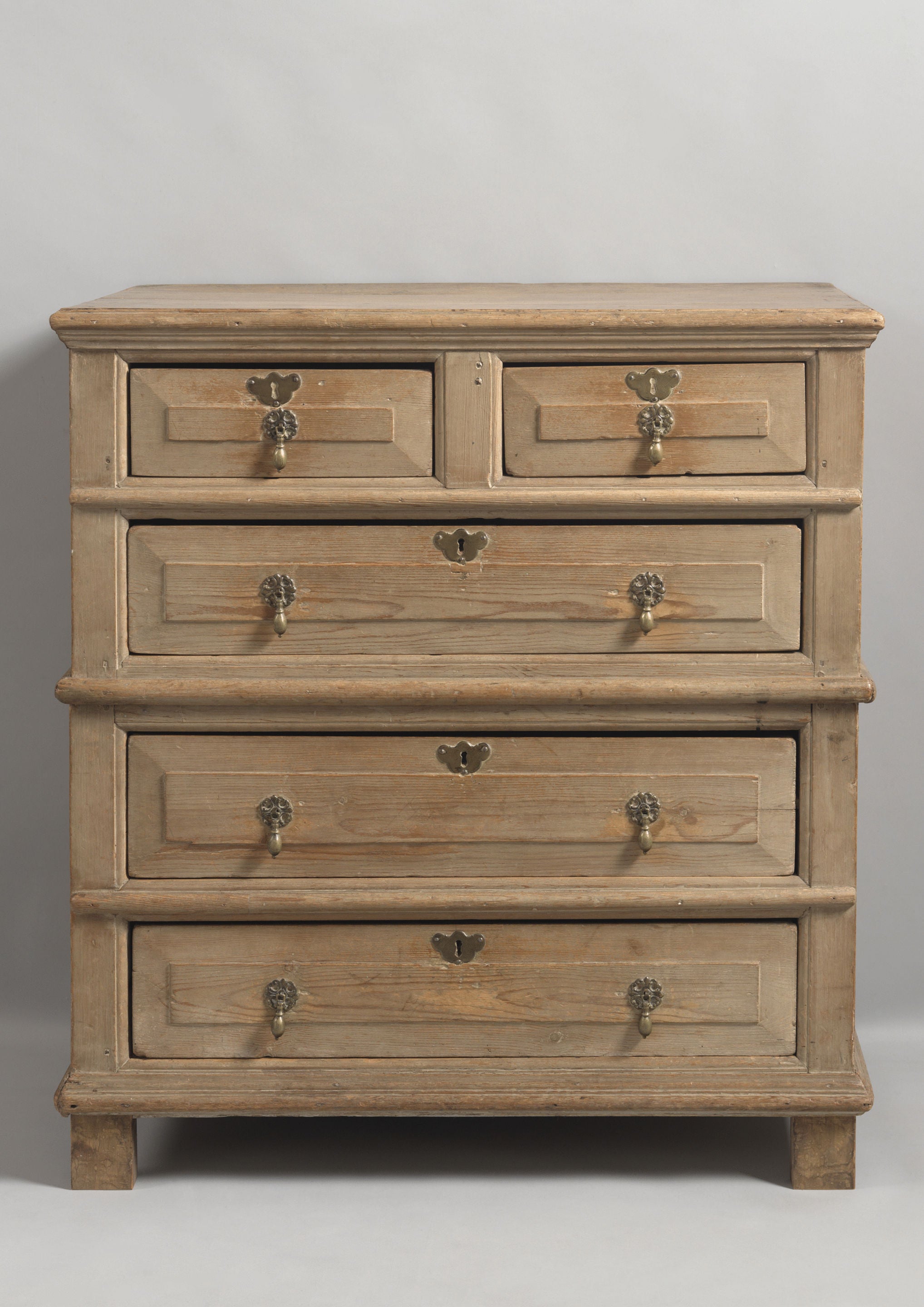 Provincial Queen Anne Chest of Five Drawers.