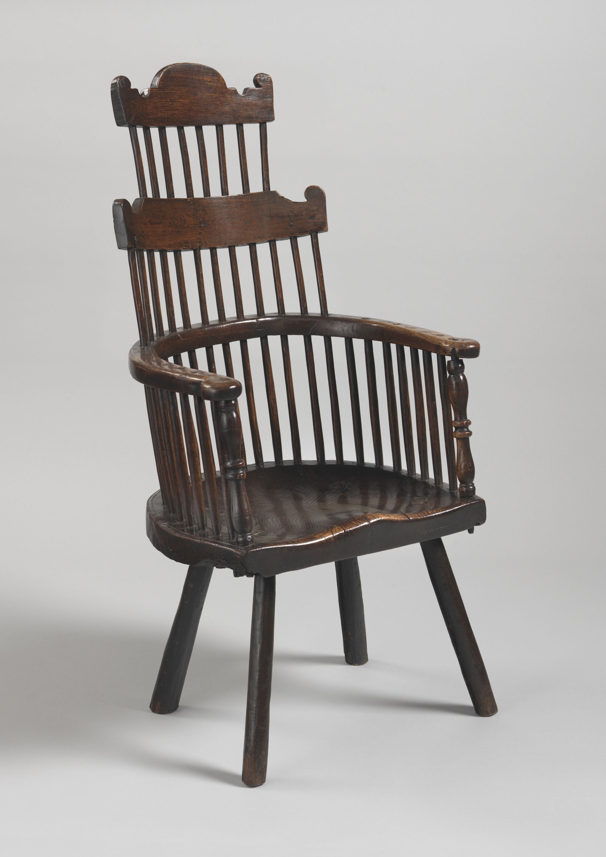 Exceptional Early Double Comb Back Windsor Armchair