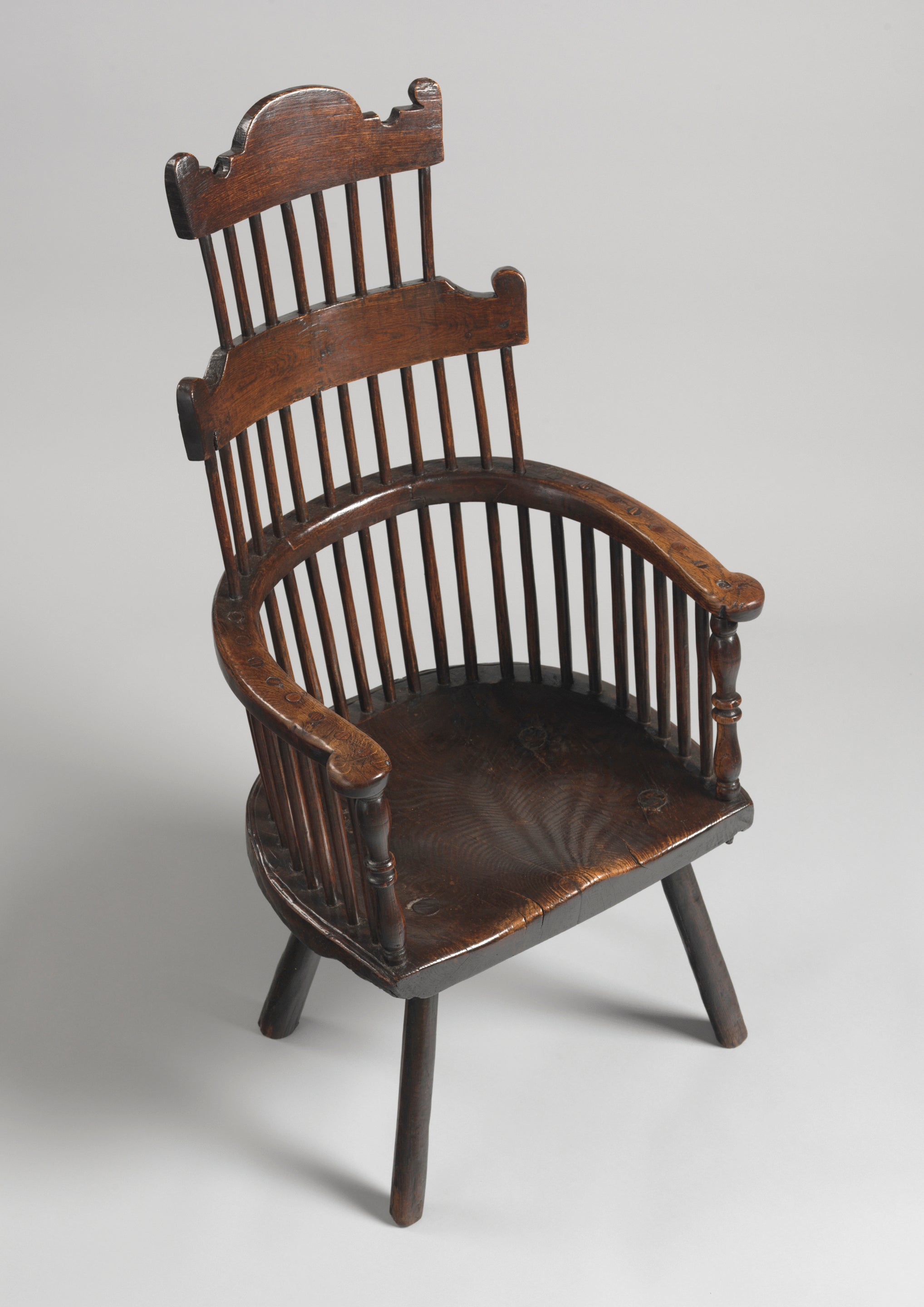Exceptional Early Double Comb Back Windsor Armchair