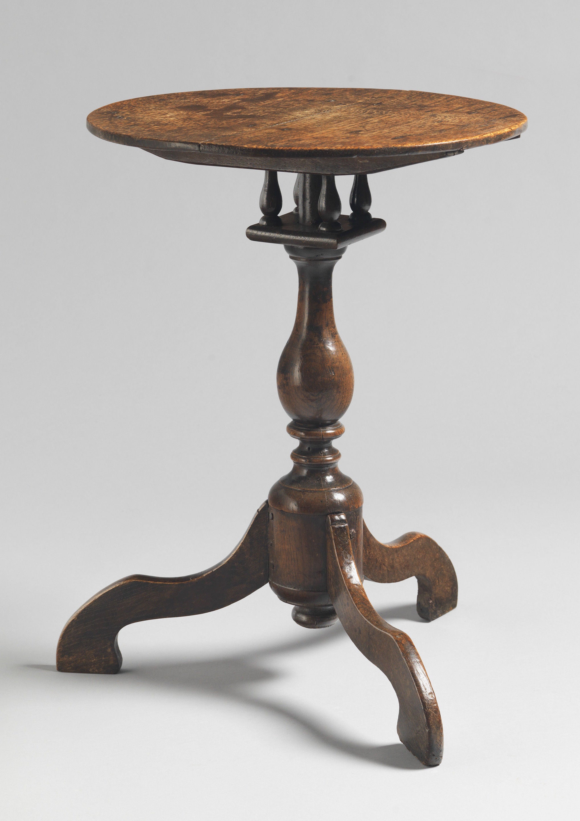 Early Baluster Stemmed Birdcage Tripod Wine Table