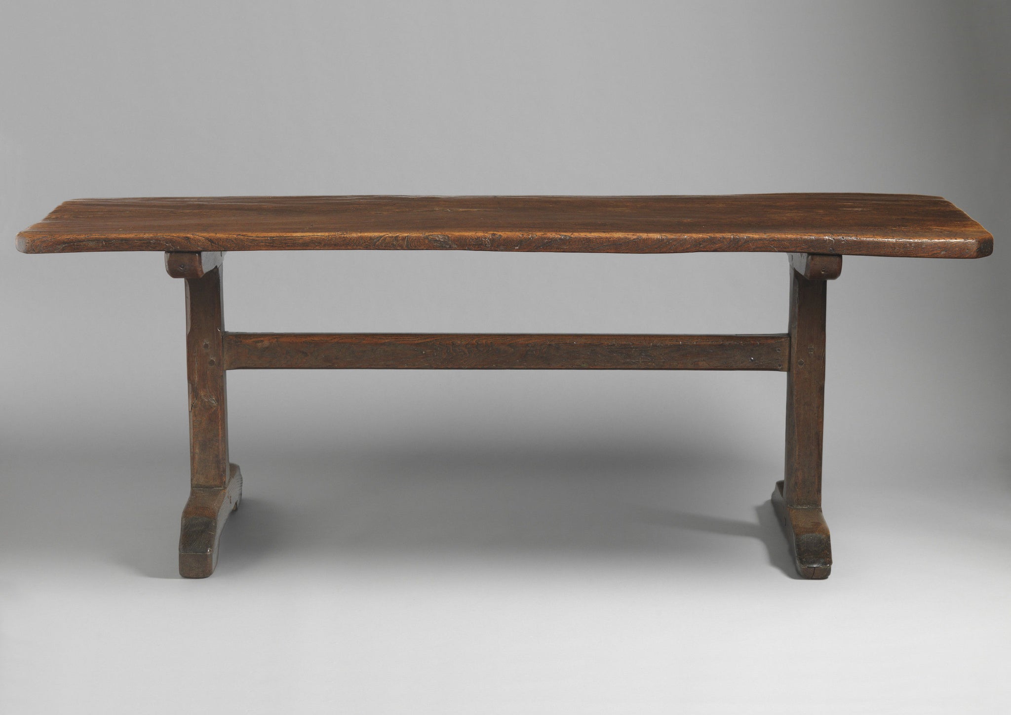 Exceptional Single Plank Top Trestle Table