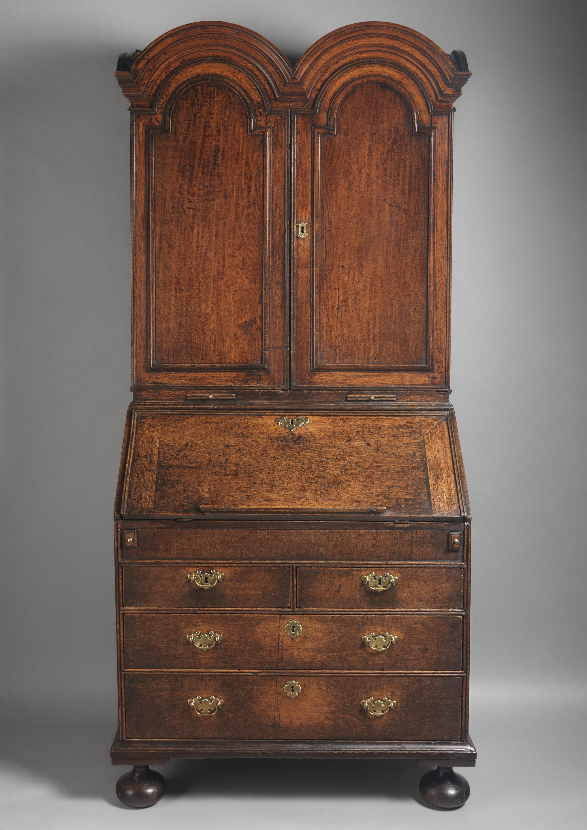Handsome Early Double Domed Bureau Cabinet