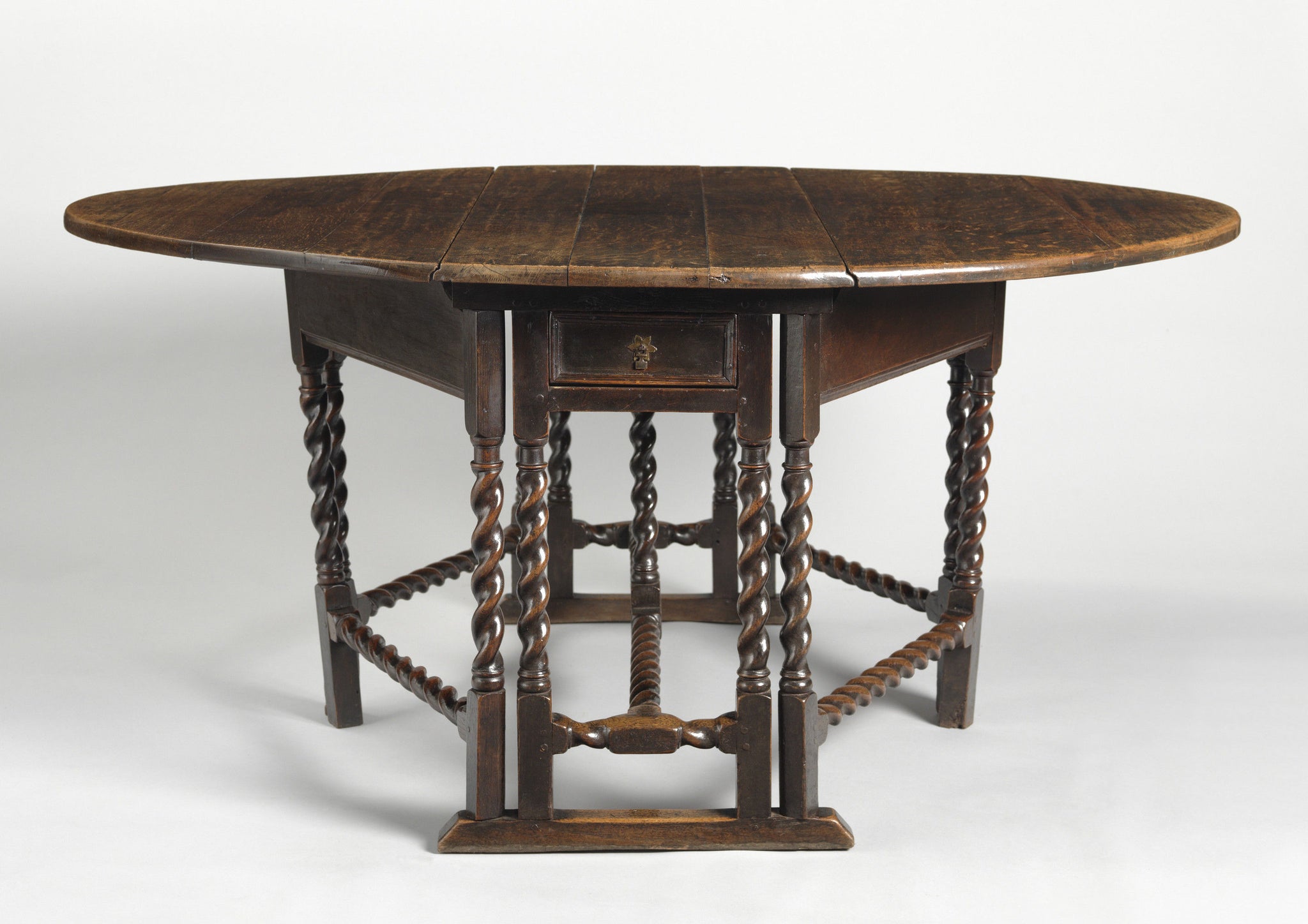 Fine and Remarkable Charles II Period  Oval Dining Table