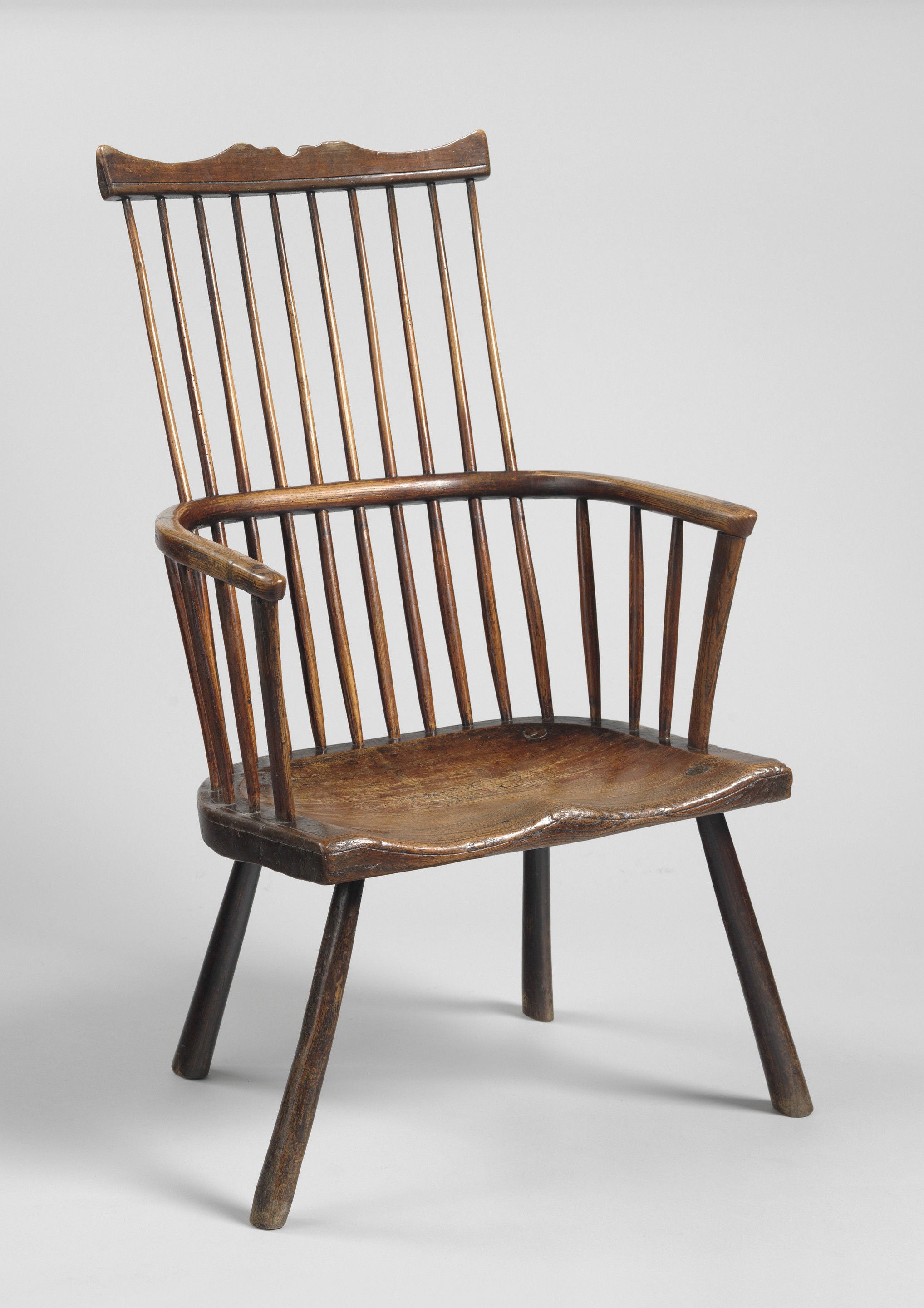 Documentary Early Primitive Comb Back Windsor Armchair