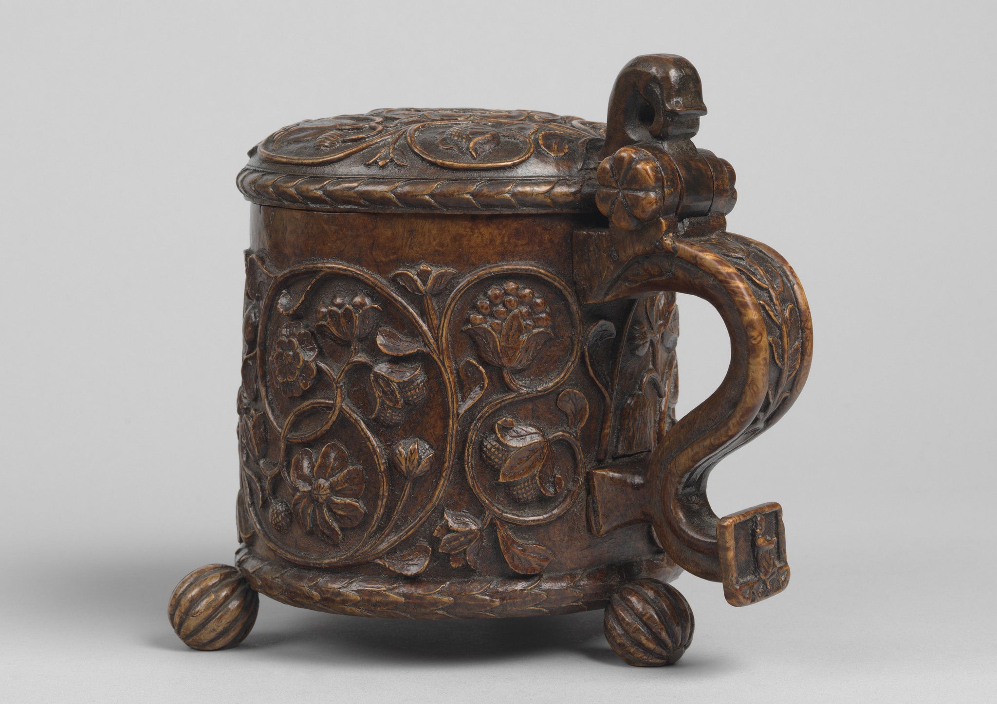 Fine And Important Carved Ceremonial Peg Tankard