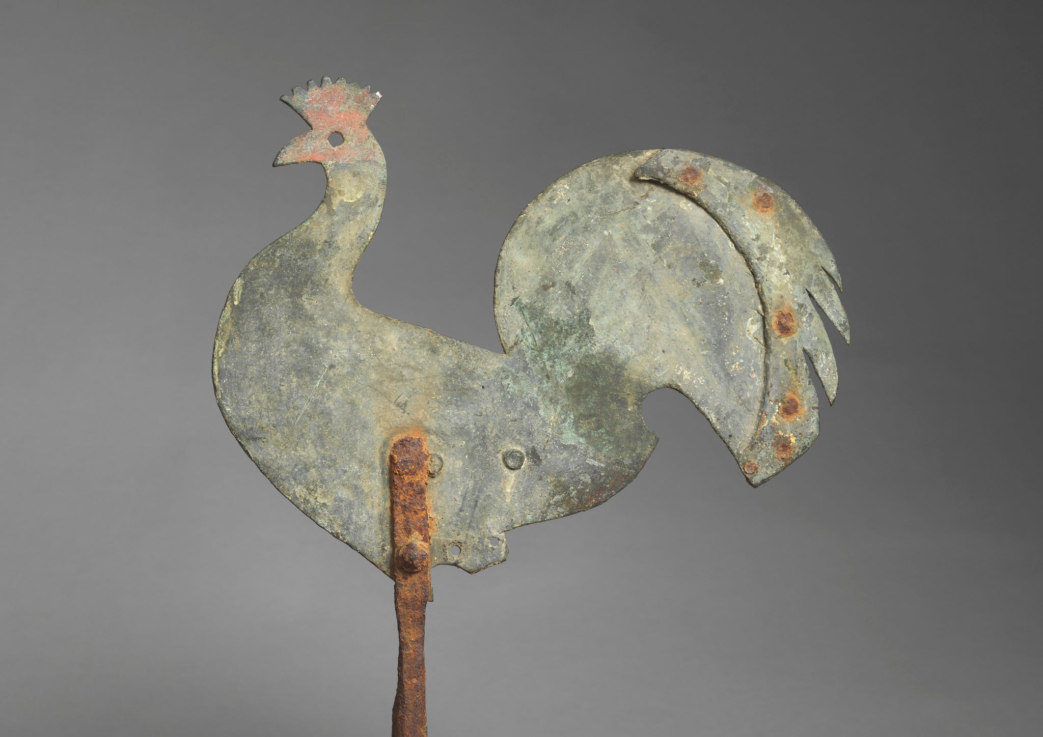 Early Silhouette Cockerel Form Weathervane