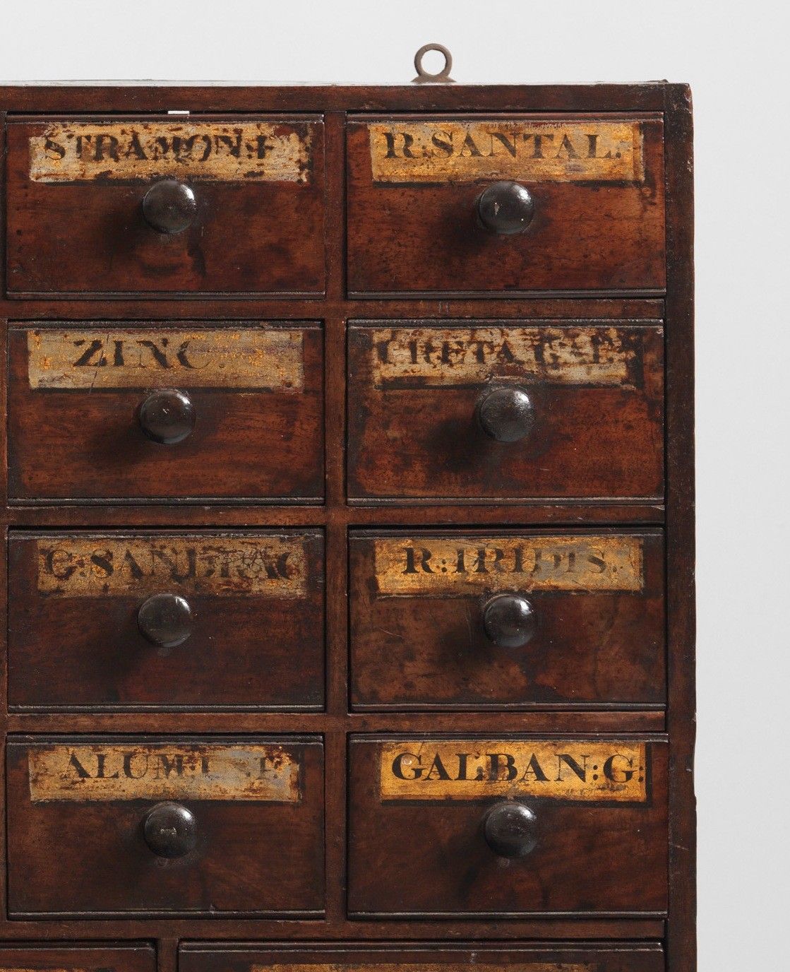 A Fine Small Nest of Thirty Two Apothecary Drawers