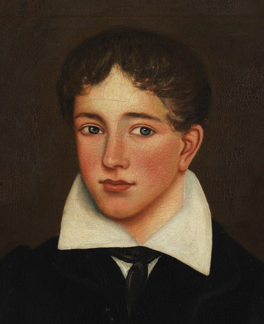 Folk Art Portrait of A Young Boy