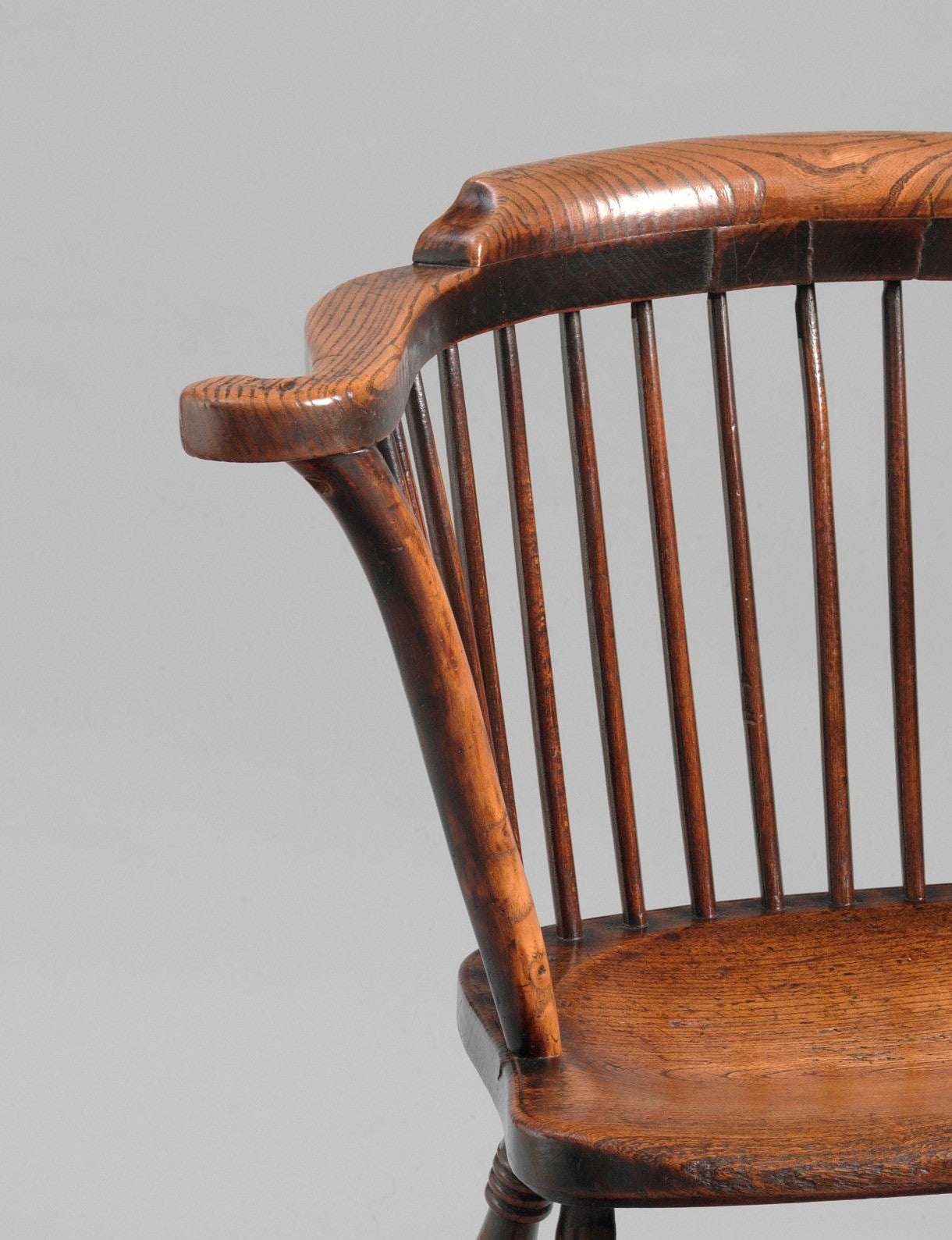 Rare Horseshoe Form Lowback Windsor Armchair.