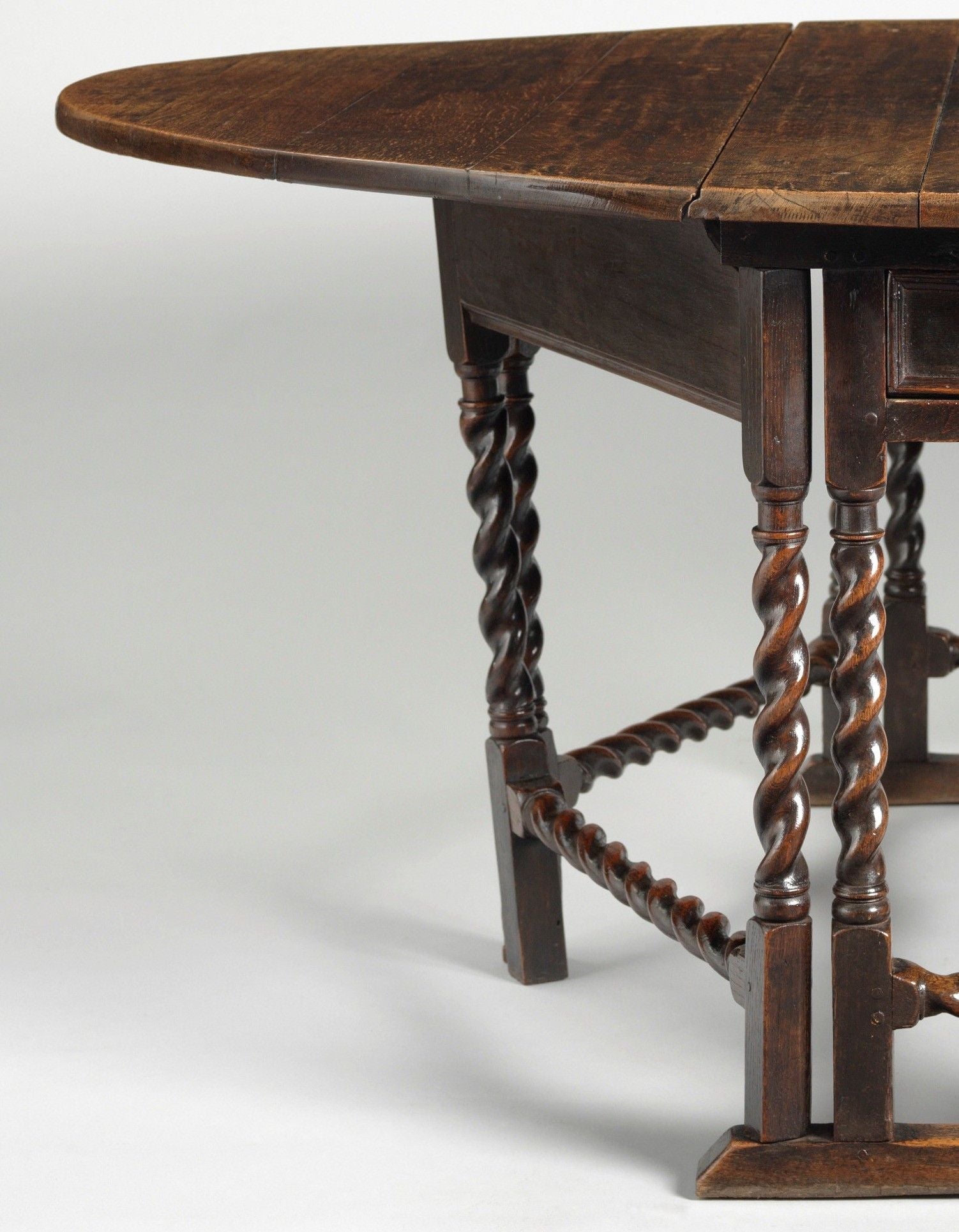 Fine and Remarkable Charles II Period  Oval Dining Table