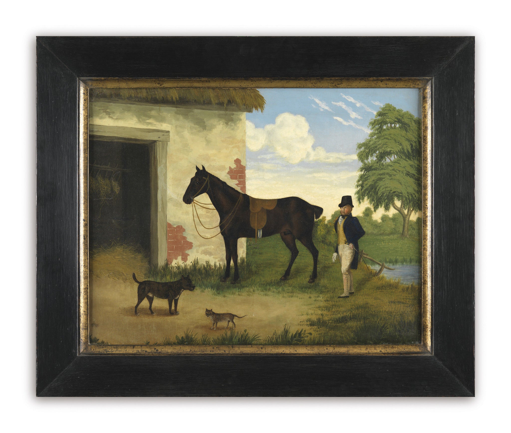 “A Gentleman with his Horse and Pets”