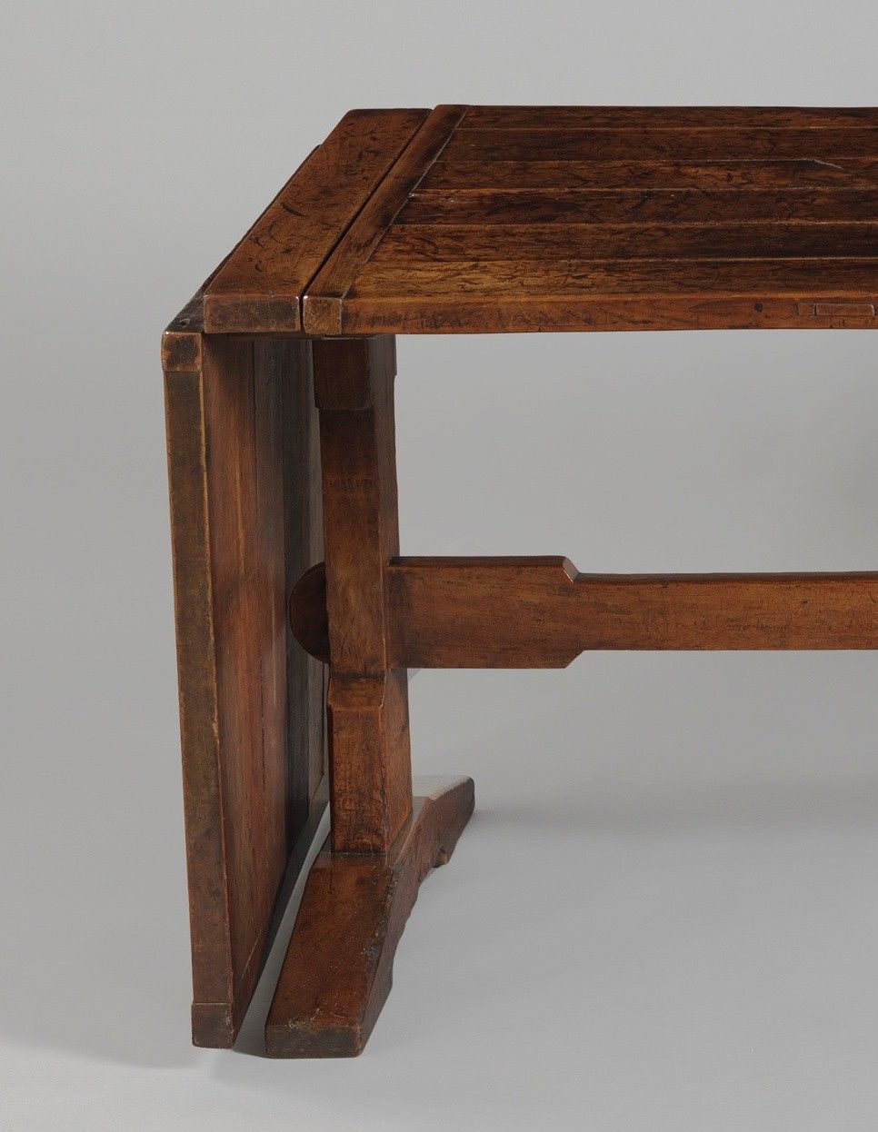 Fine And Rare Trestle Form Dining Table