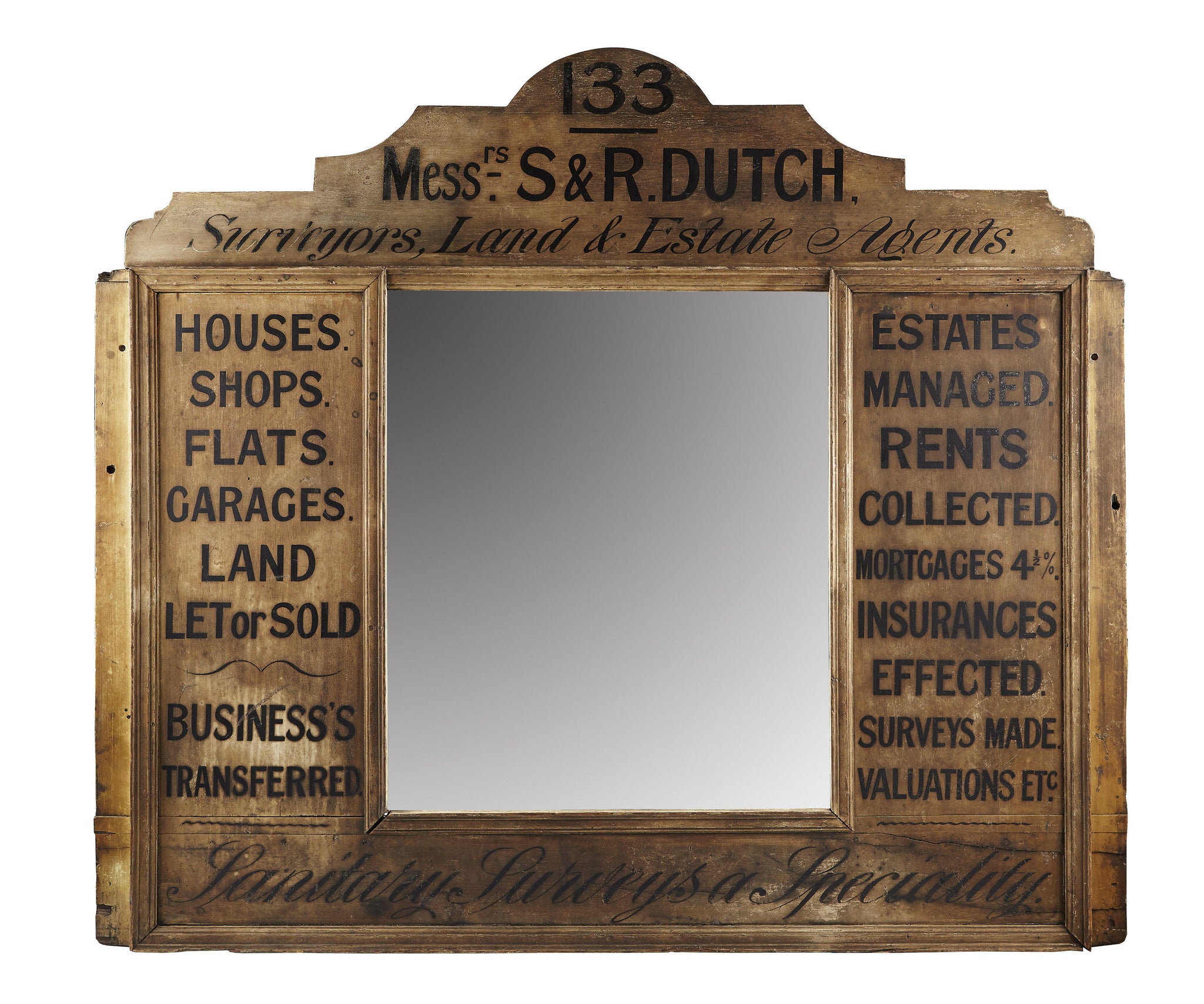 Graphic Trade Sign Overmantle for 'Messrs S & R Dutch'