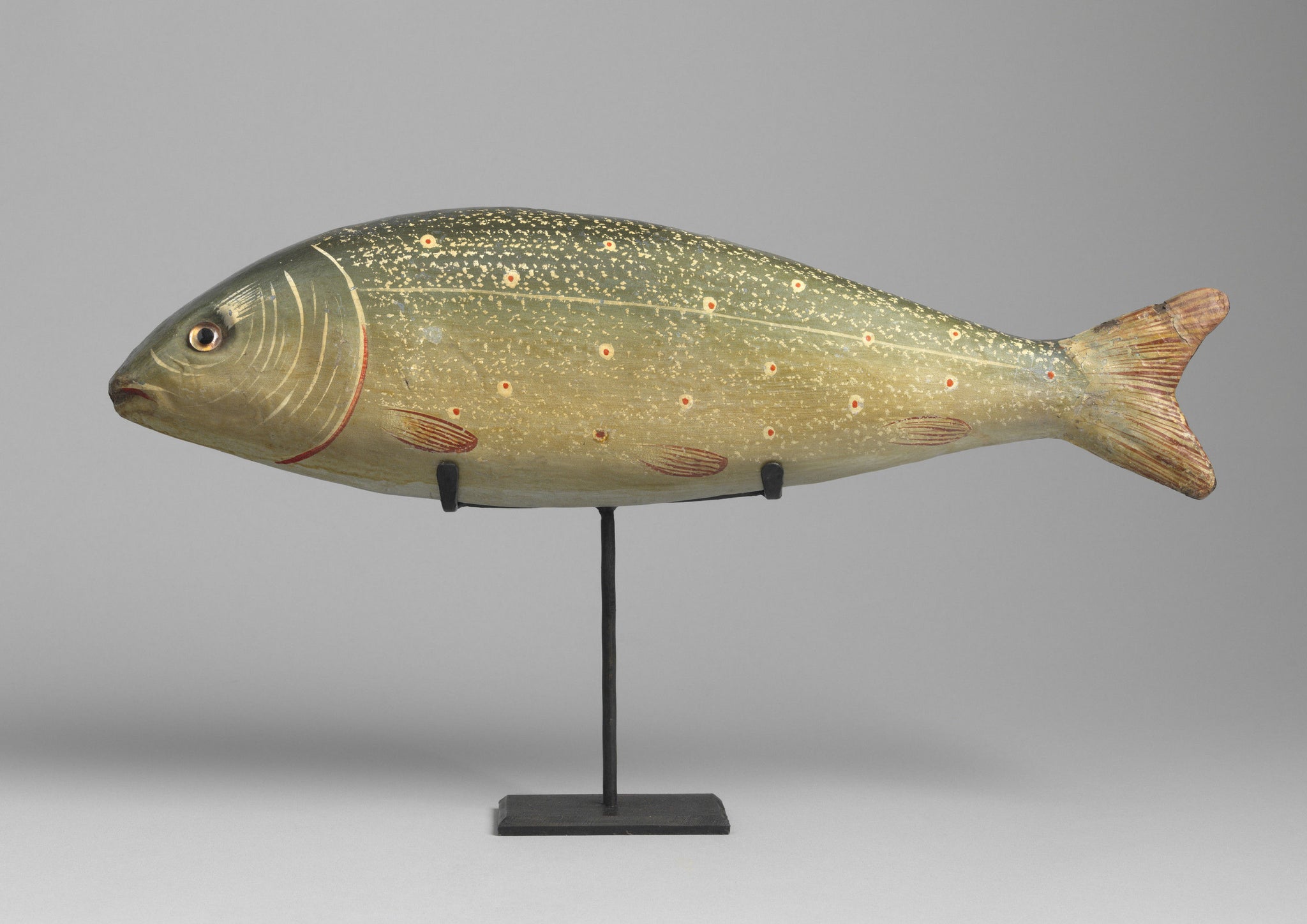 Unusually Large Decorated Fish Form Box