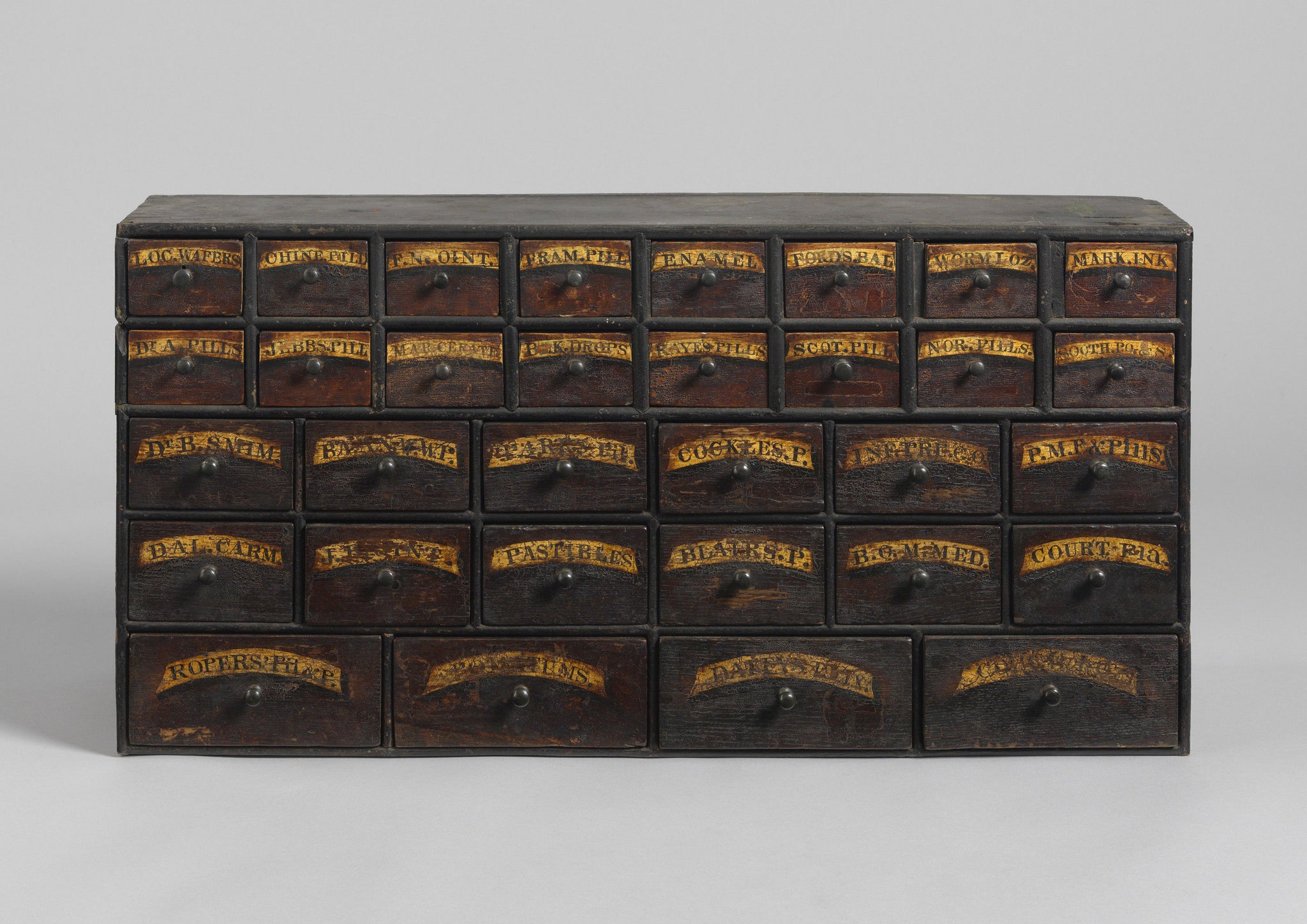 Unusual Diminutive Nest of Early Apothecary's Drawers