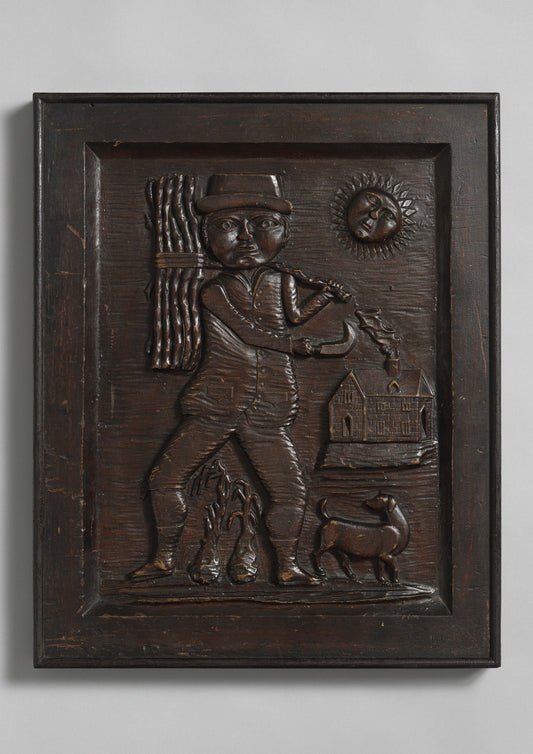 Naive Figurative Folk Art Panel