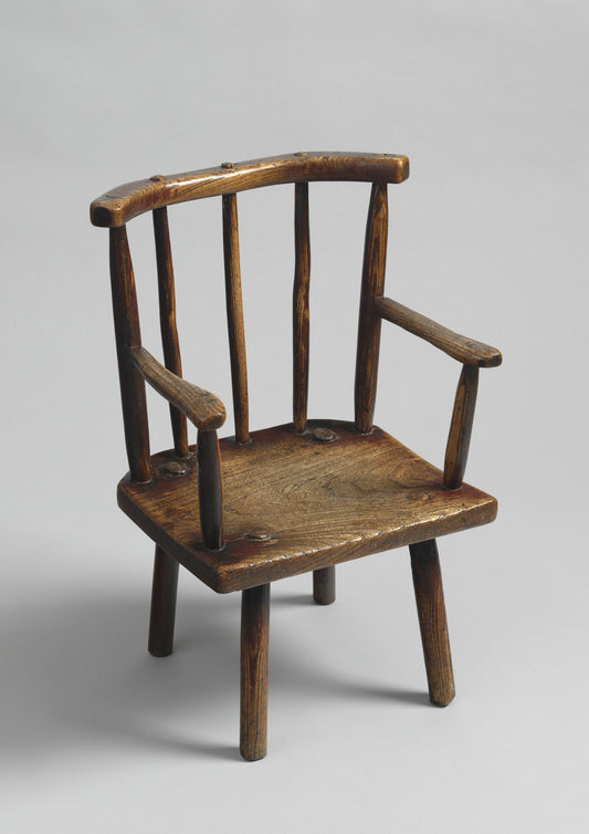 Delightful Primitive Comb Back Child's Windsor Armchair