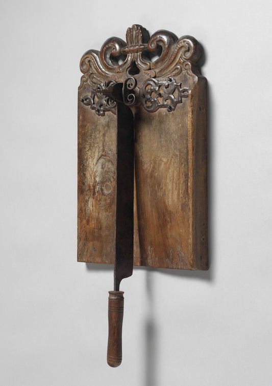 Rare Early Heart Decorated Love Token Bread Cutting Board