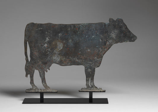 Figurative Silhouette Cow Form Dairy Trade Sign