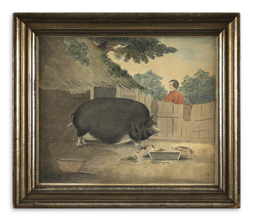 Prize Sow and Piglets'