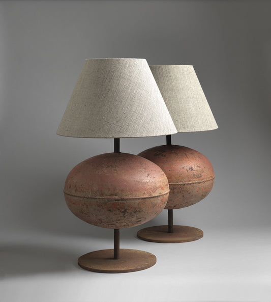 Pair of Bulbous Lamps