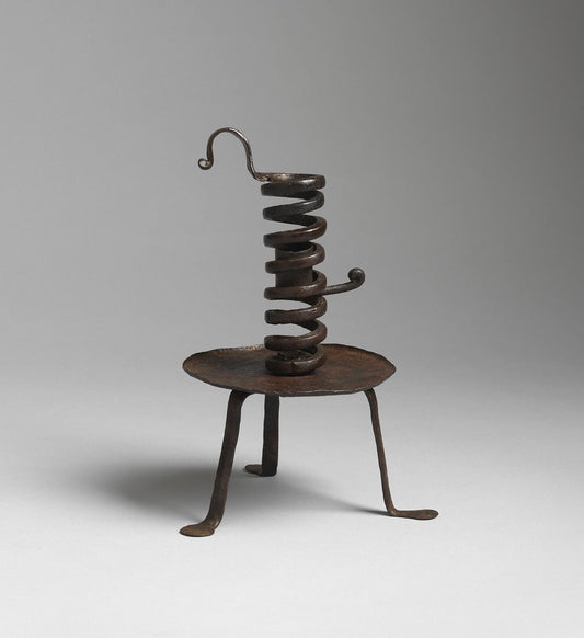 Unusual Early Adjustable Tripod Candleholder