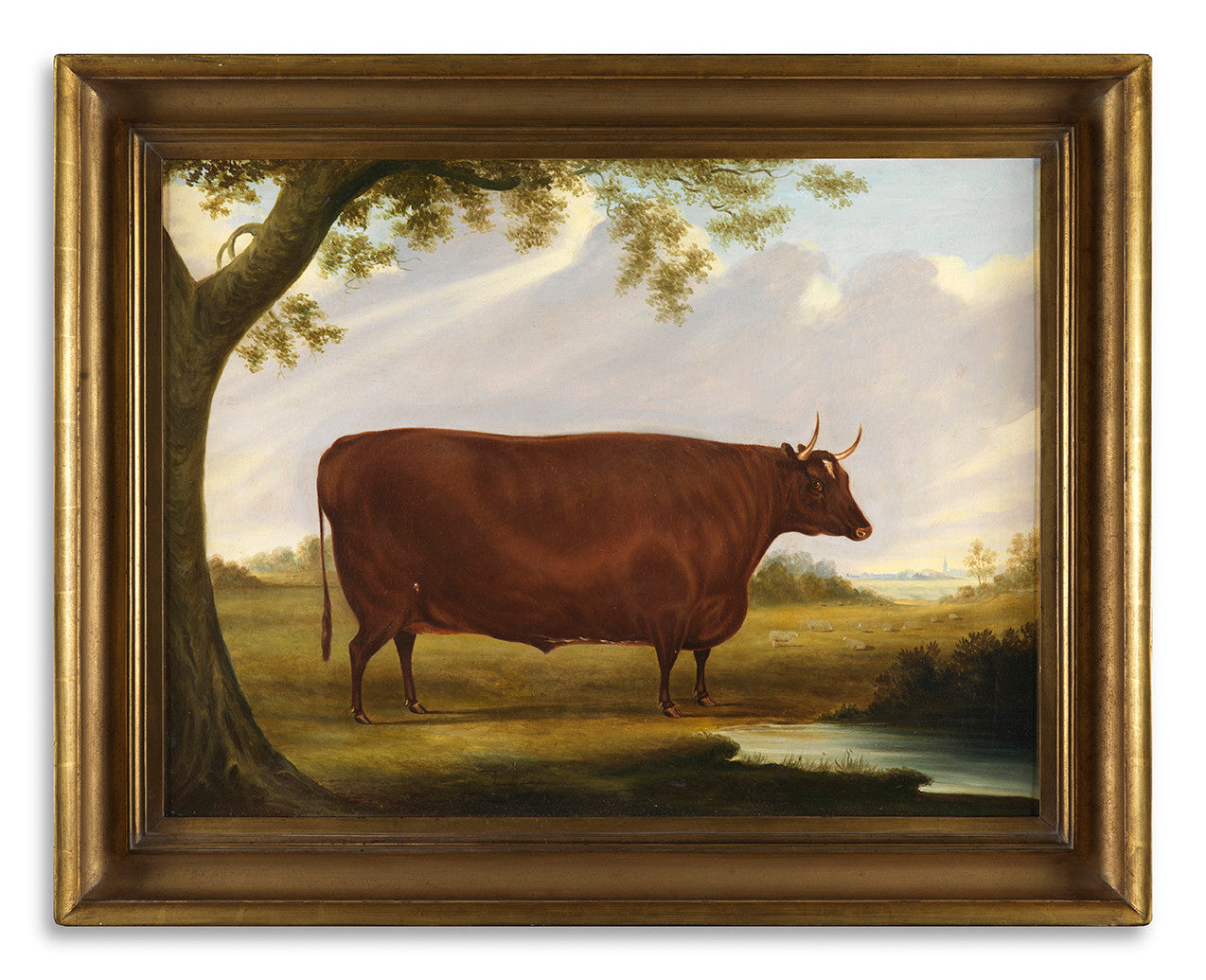 Fine English Naive School Livestock Painting