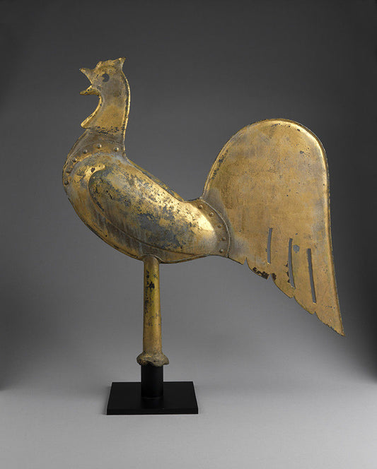 Rare Full Bodied Stylised Cockerel Weathervane