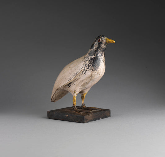 Primitive Folk Art Sculpture of a Quail