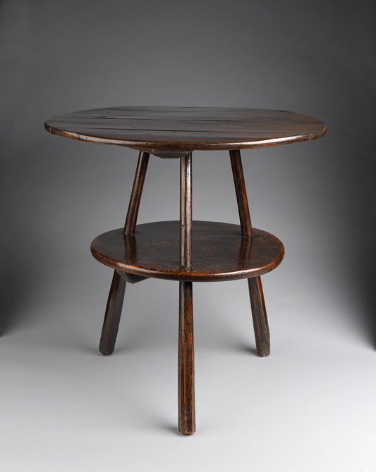 Rare Two Tier Primitive Cricket Table