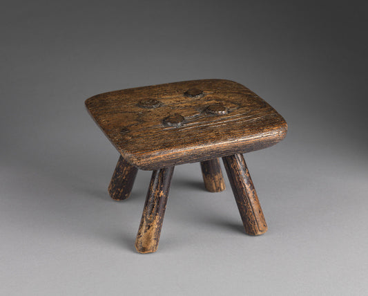 Primitive Child’s Square Seated Miniature Stool