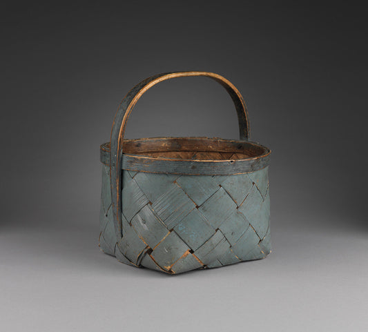 Blue Love Token Wool Basket