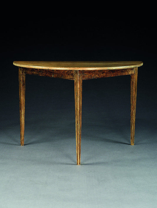 Fine Pair of Gustavian Style Demi-Lune Consoles