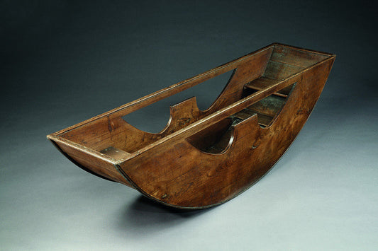 Rare Early Vernacular Double Child's Rocking Seat