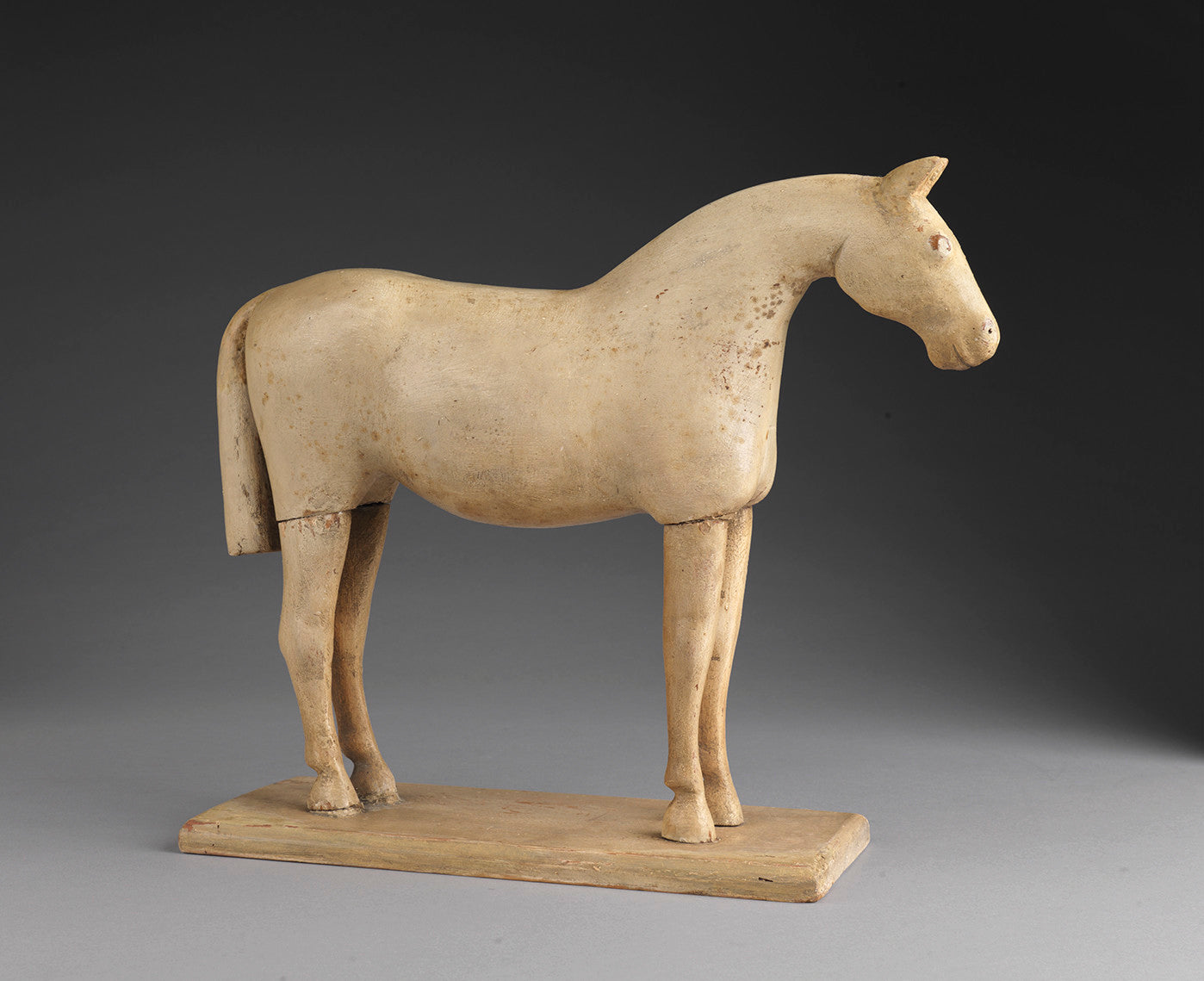 Powerful Folk Art Sculpture of a Standing Horse