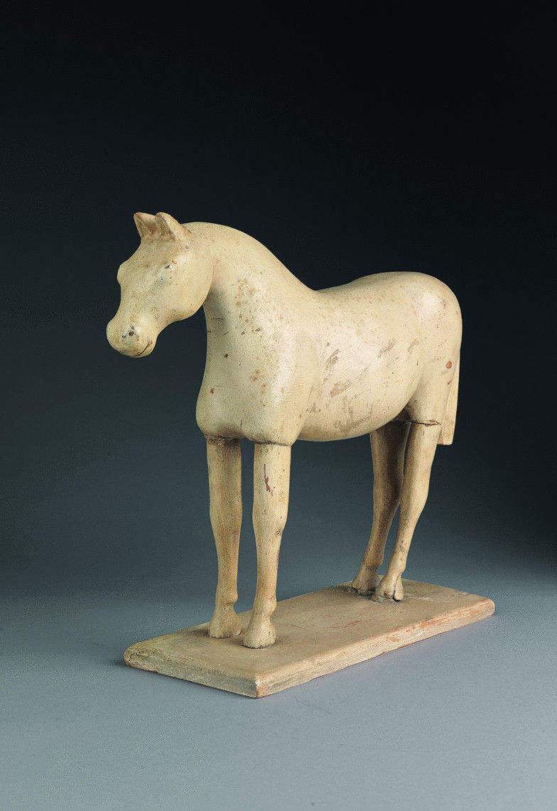 Powerful Folk Art Sculpture of a Standing Horse