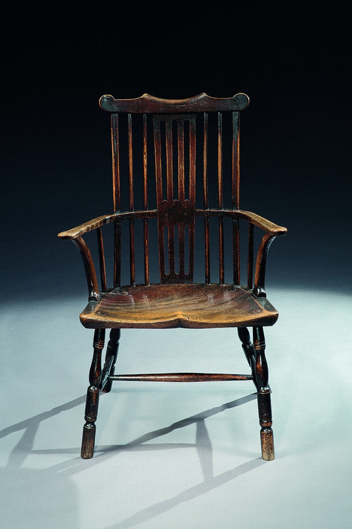 Remarkable Early Georgian Comb Back Windsor Armchair