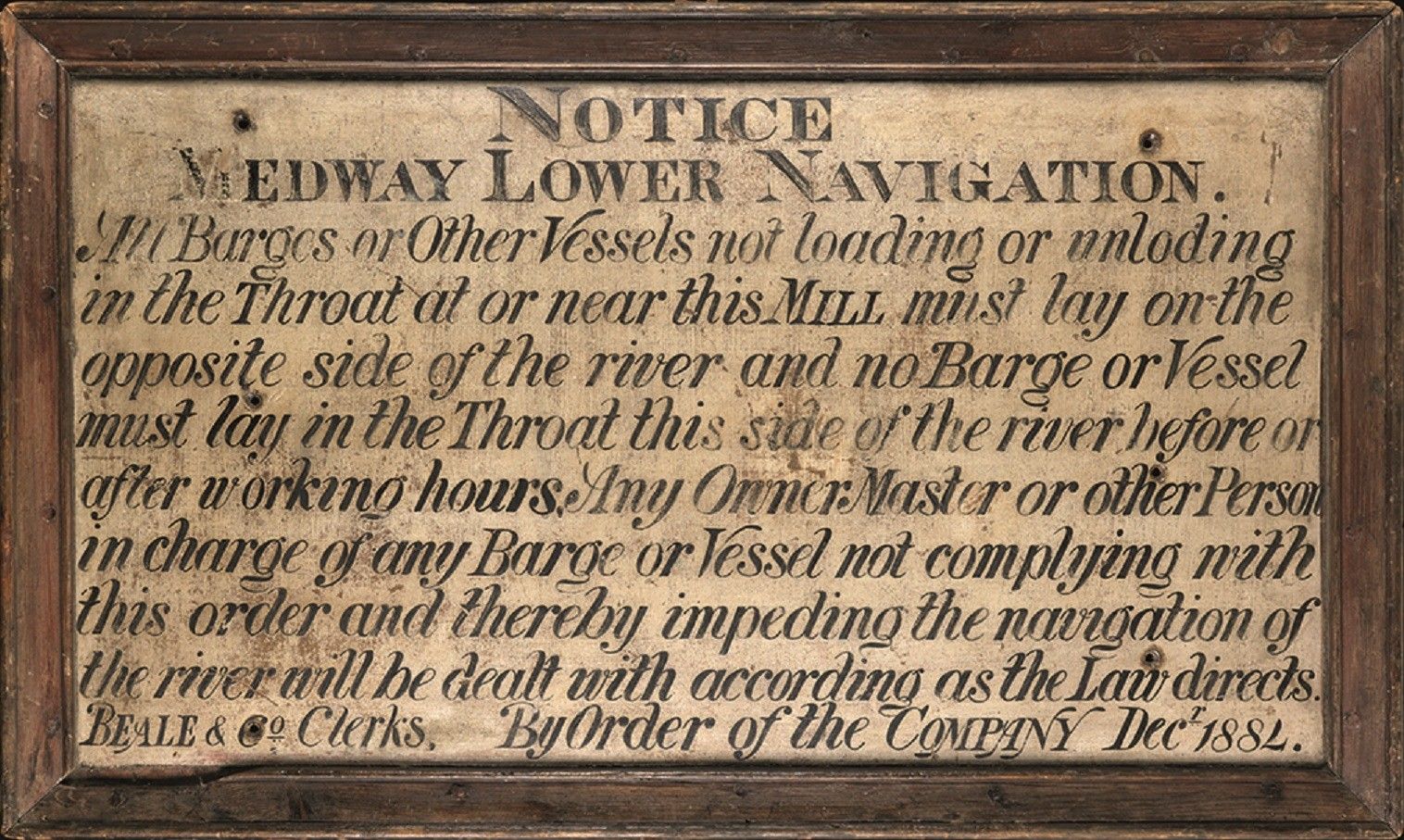 Rare Large Historic Signwritten Panel 