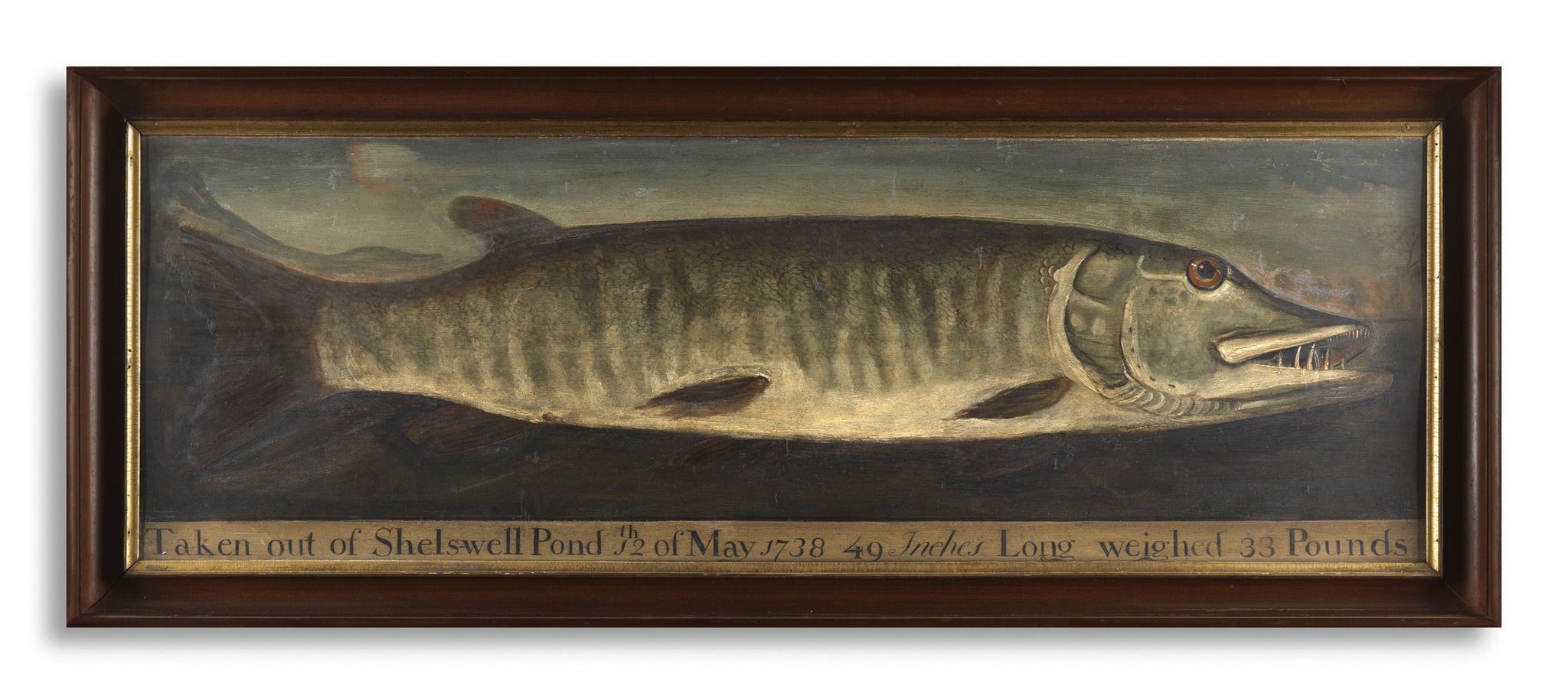 Exceptional Naïve Painting of a Trophy Pike