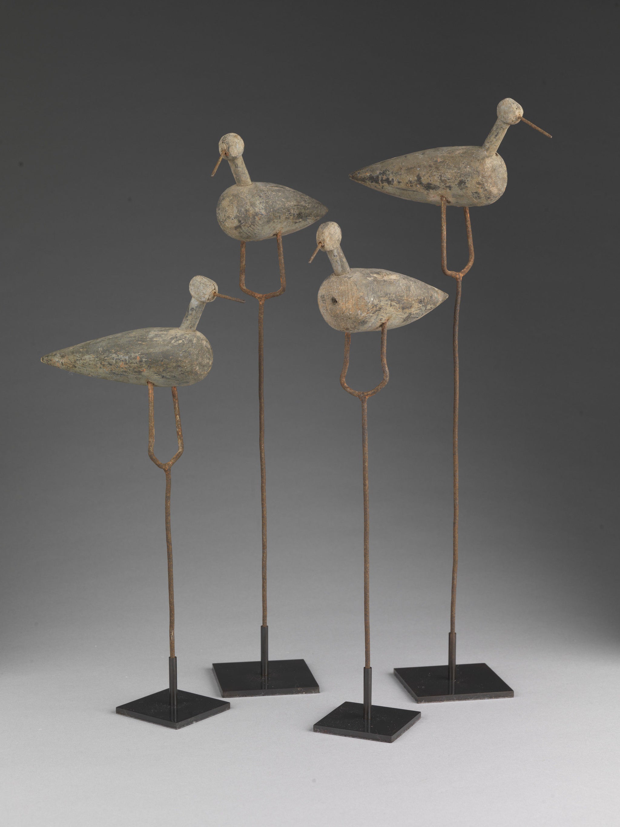 A Group of Four Shorebird Decoys