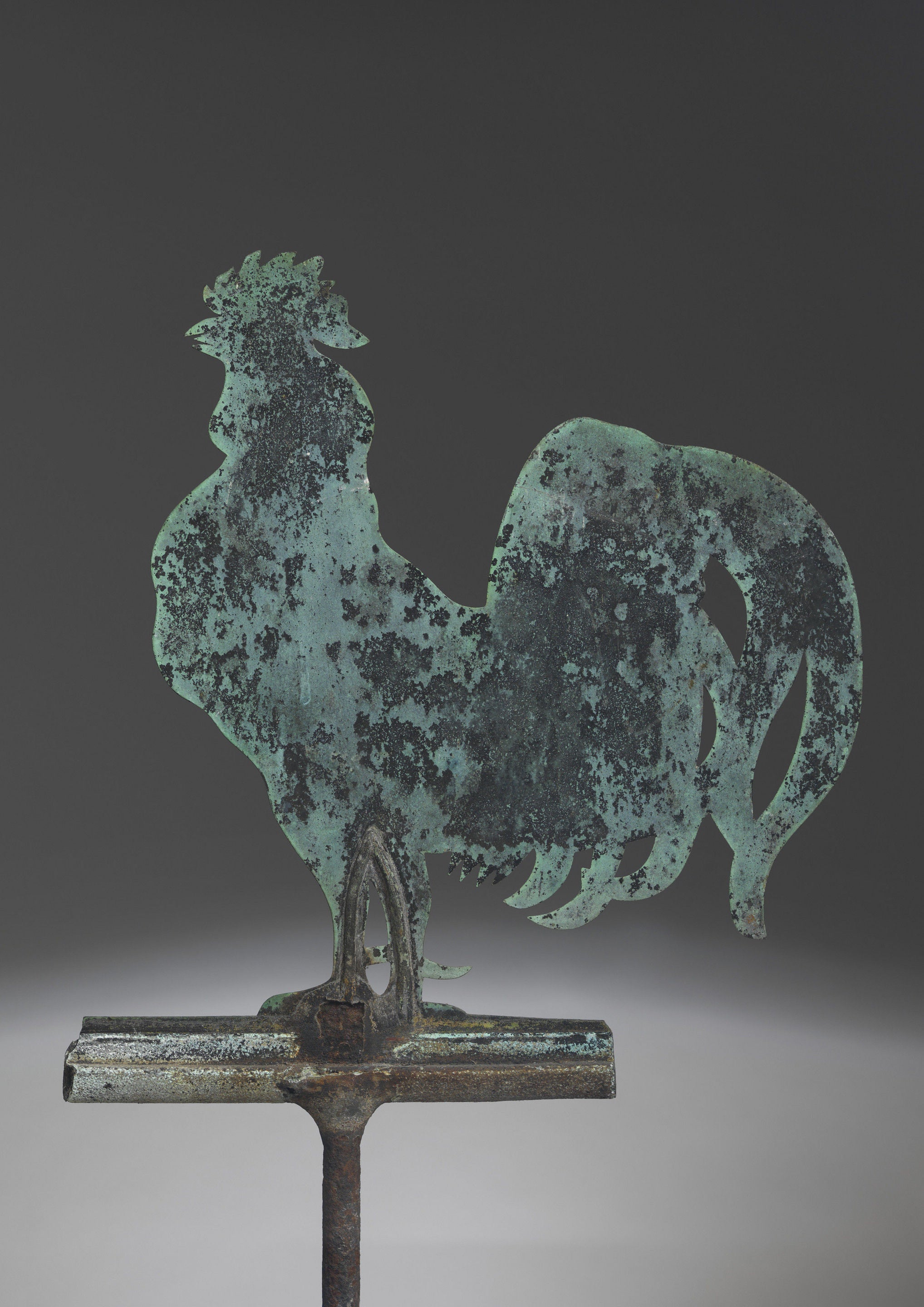 Fine Silhouette Cockerel Form Weathervane