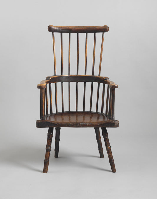 Primitive Windsor Comb Back Armchair