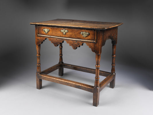 Delightful and Unusual Early Single Drawer Side Table