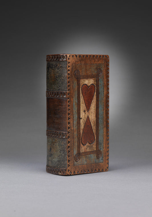 Fine Heart Decorated Folk Art Book Box